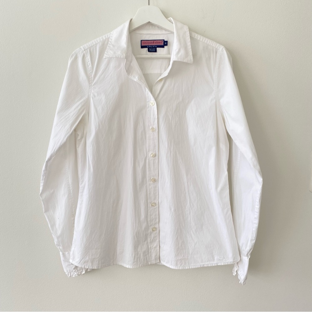 Vineyard Vines Women’s Long Sleeve Button Down Shirt White